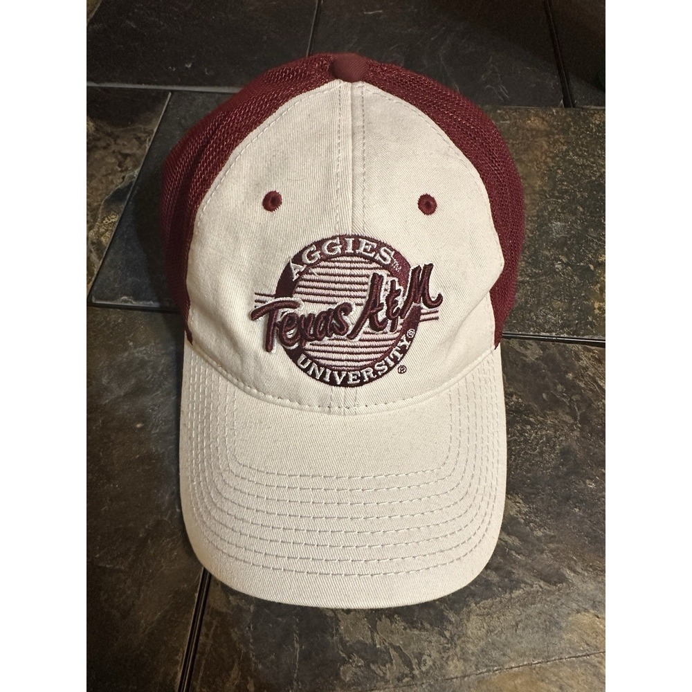 Brand New Texas A&M Aggies The Game Hat Cap Adjustable White Red NCAA Trucker